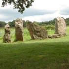 Menhirs nearby the dolmen of Oppagne